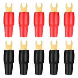 10Pcs 4 Gauge Wire Connectors, 4-Gauge Spade Terminals for Speaker Wire