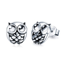 Eusense Sloth, Owl, Dragon, Clover, Compass, Celtic Knot, Helmet of Awe, Hummingbird, Sun Flower Earrings, 925 Sterling Silver Earrings, Jewellery Gift for Women, Girls, Sterling Silver