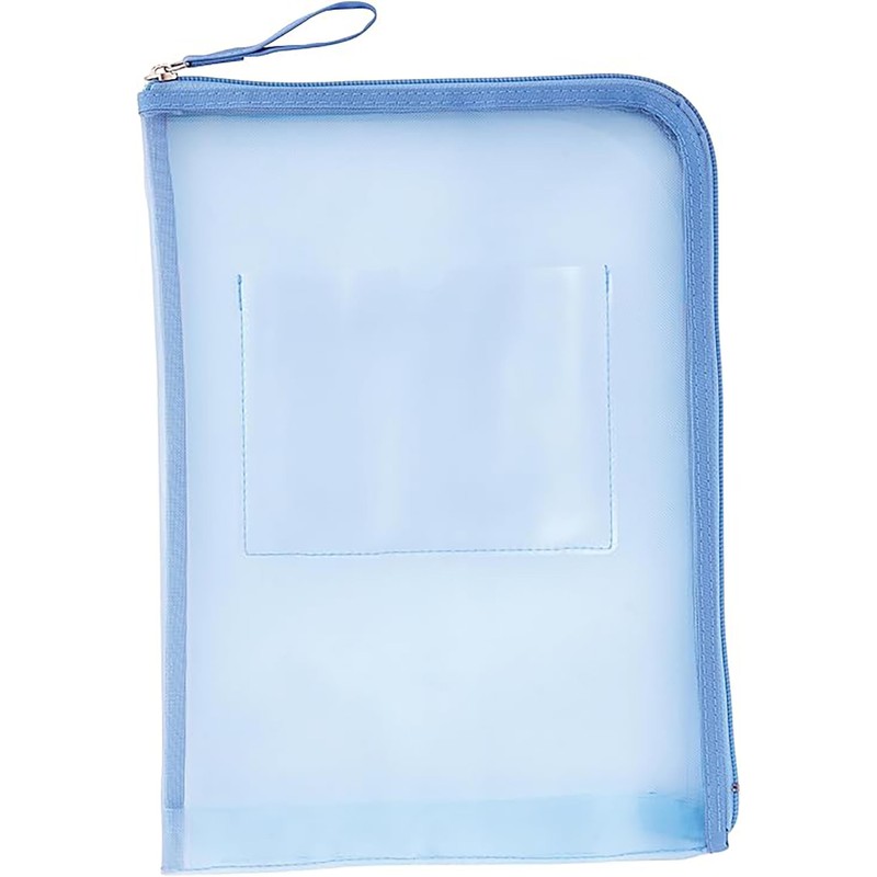 Reimei Fujii Contact Bag Mesh Contact Bag with Gusset Blue