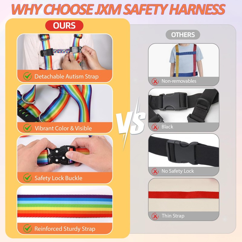 JXM Safety Walking Harness for Kids with Autism and Special