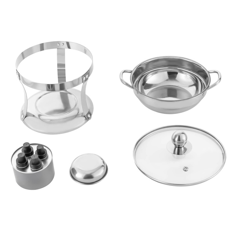 Chafing Dishes for Buffet of 4, Small Stainless Steel Buffet
