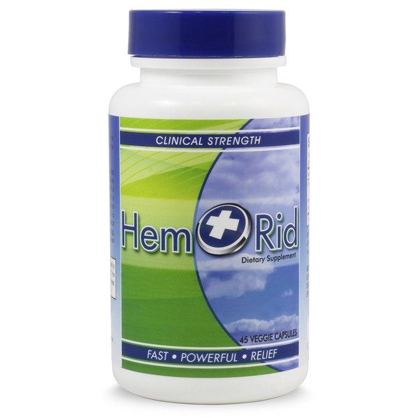 HemRid - Best Hemorrhoid Supplement. Reduce Hemorrhoid Itching, Irritation, Bleeding & Burning in 2-5 Days or Your Money Back. Clinically Tested Ingredients Provide Fast Relief - 120 Day Manufacturer Guarantee.