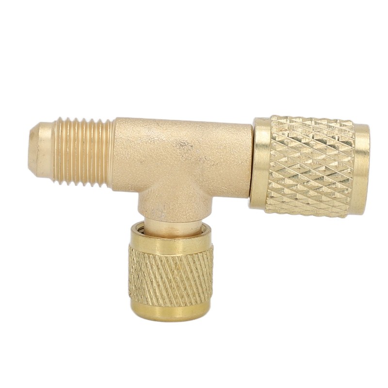 1/4in Valves Core Brass Tee Adapter Quick Coupler Access Tee