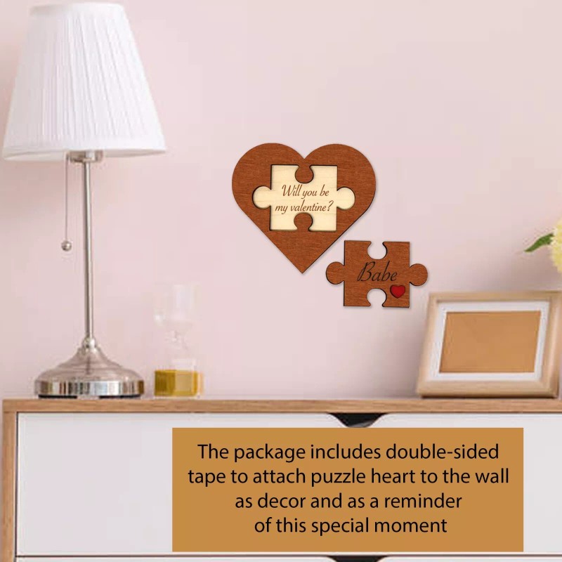 Top Obsession Will You be My Valentine Proposal Puzzle Piece