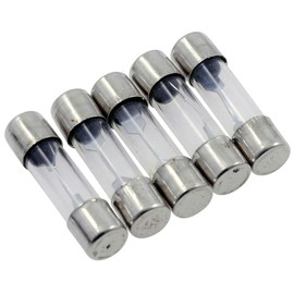 PW Fuse, 25 mm, 15 Amp, Glass, CE, Pack of 5