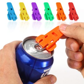 6pcs Canned Drink Openers, Multi-color Beer Can Tab Opener Portable Beverage Pop Can Opener Manual Easy Can Opener Versatile Drink Can Top Ring Opener Beverage Cover Shields for Beer Soda Pop