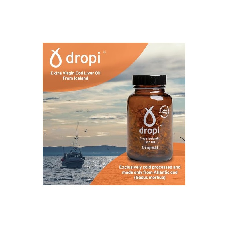 Dropi Icelandic Fish Oil - Extra Virgin Cod Liver Oil
