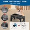 NAHANGPET 3-in-1 Elevated Slow Feeder Dog Bowls for Food and