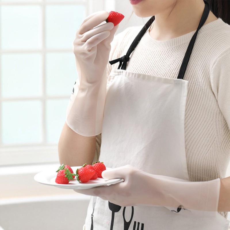 Nitrile rubber gloves kitchen cleaning dishwashing pvc gloves, LL_3 sets