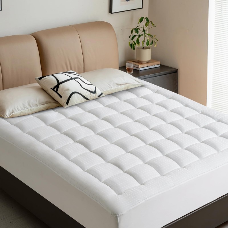 LEISURE TOWN Mattress Pad King Size Soft Cotton Mattress Cover,Quilted
