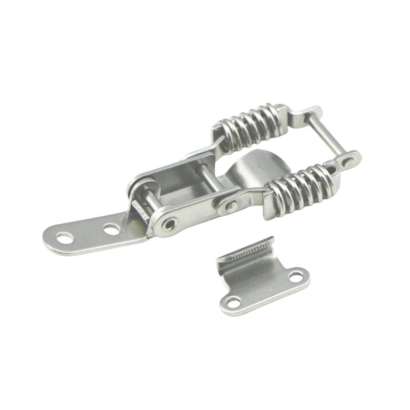 2pcs 304 Stainless Steel Double-Spring Telescopic Buckle, Toolbox Tension Spring