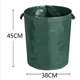 Garden Sack Leaf Bag, 60 L Garden Waste Bag, Stable, Garden Bags for Garden Waste, Leaf Bags, Lawn Cutting, Green Cutting Bags, Foldable, Garden Waste Bags with Handles, Reusable, for Leaves, Hedge