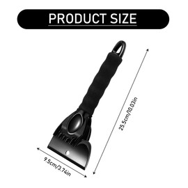 Yuqilin Pack of 2 Ice Scraper Car, Black/Red Windscreen Scratcher, Ergonomic Ice Scraper Car, Non-Slip Handle Magic Ice Scraper, for Any Car Windscreen