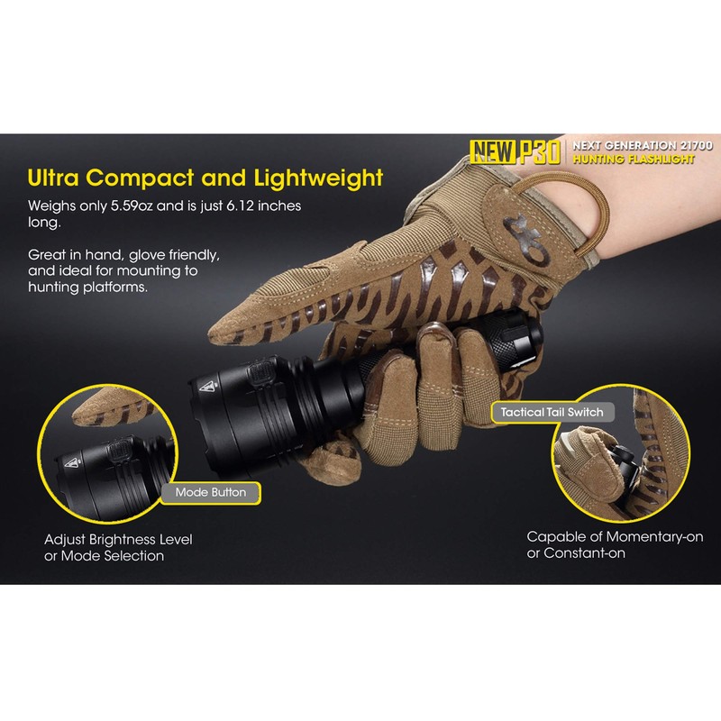 Nitecore New P30 1000 Lumen 676 Yard Long Throw Hunting