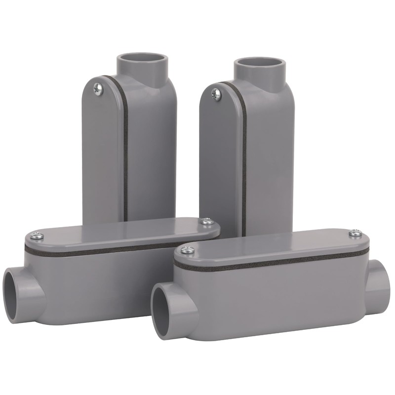 CKVIHAV 4Pack 3/4 Inch Rigid PVC Conduit Body Type C,