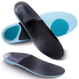 Kemiuu Insole, Shock Absorbing, Arch Insole, Stable Fit, Arch Support, Breathable, Antibacterial Material, Ultra Lightweight, Everyday Use, Standing Work, Unisex, XL Size (10.4 - 10.6 inches (26.5
