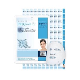 DERMAL Hyaluronate Collagen Essence Facial Mask Sheet 23g Pack of 100 - Hydro Bo