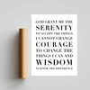 The Serenity Prayer Capitalized Poster - white: 16x20 inch