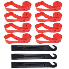 Kasteco 8 Pack Bicycle Rim Strip Rim Tape with 3 Pack Bicycle Tire Lever,26 Inch or 700C (700C)