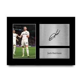 HWC Trading A4 Jack Harrison Leeds United Gifts Printed Signed Autograph Picture for Football Fans and Supporters - A4