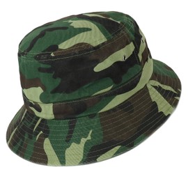 Trendy Apparel Shop Oversize XXL - XXXL Short Brim Outdoor Bucket Hat - Camo - 2XL-3XL