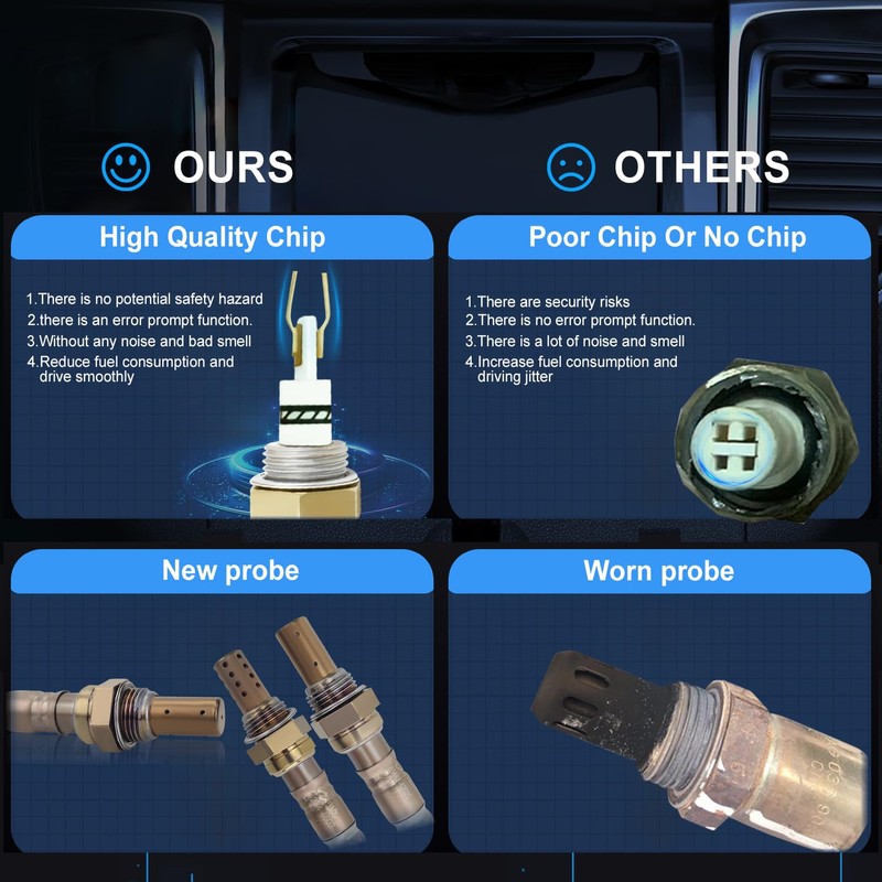 4PC 89467-33040 89467-42020 234-4603 O2 Oxygen Sensor Compatible with 2001
