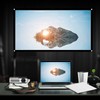 Tissting Projector Curtain Canvas, White Projector Curtain, Portable Projection Screen,