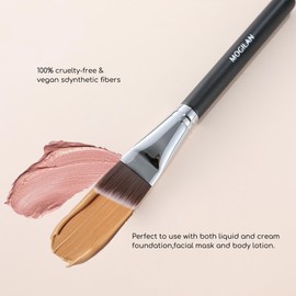 MOGILAN Flat Foundation Brush Angled Thin Makeup Brush for Liquid Cream Foundation Blending,Facial Mask,Primer and Body Painting Dense Synthetic Bristles Face Brush