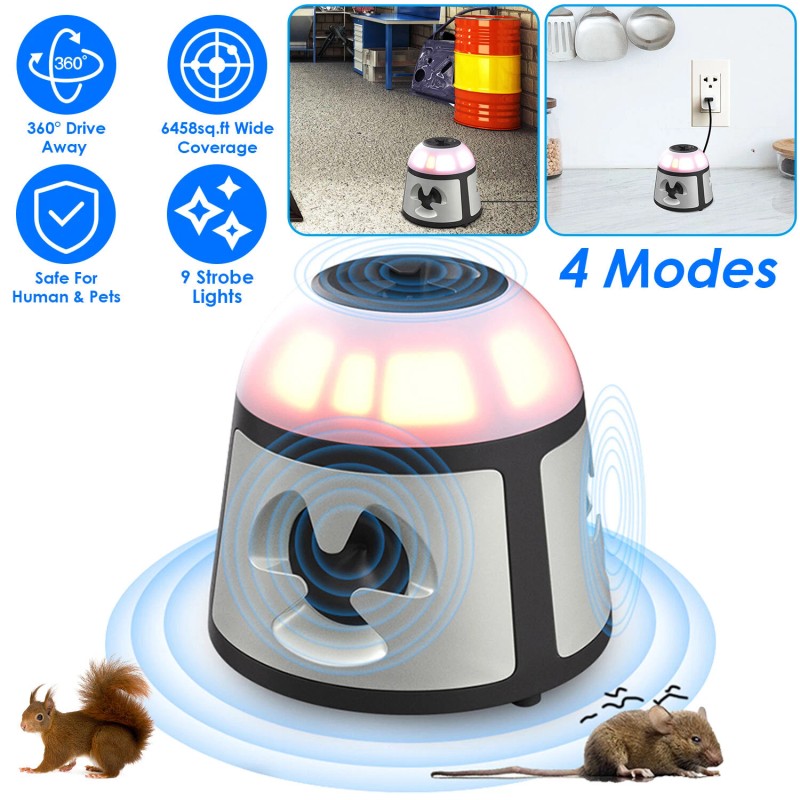 iMounTEK Ultrasonic Rodent Mouse Repeller Alarm Mice Repellent Squirrel Control