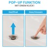 Bächlein Universal Drain Fitting without Overflow (Brushed Stainless Steel) -