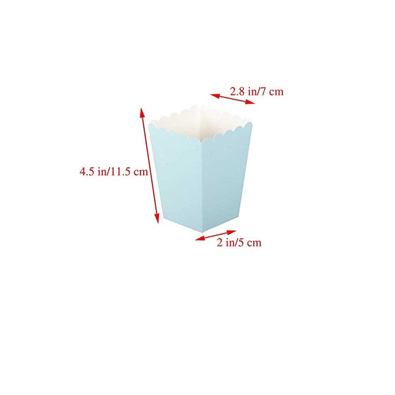 GAKA FAVOR Light Blue Popcorn Boxes Mini Paper Popcorn Containers