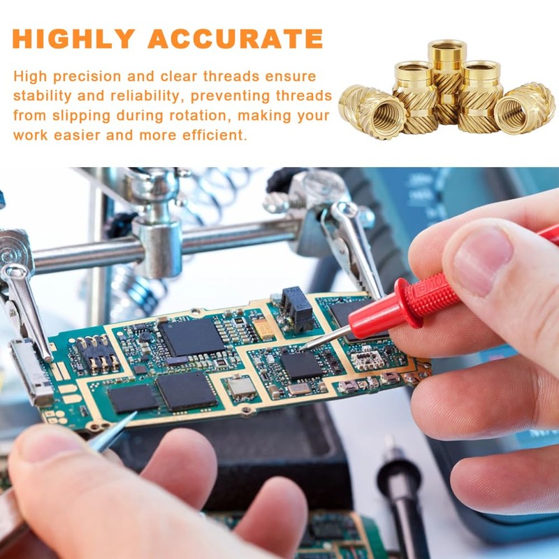 340 Pcs Threaded Inserts for Plastic, M2 M2.5 M3 M4
