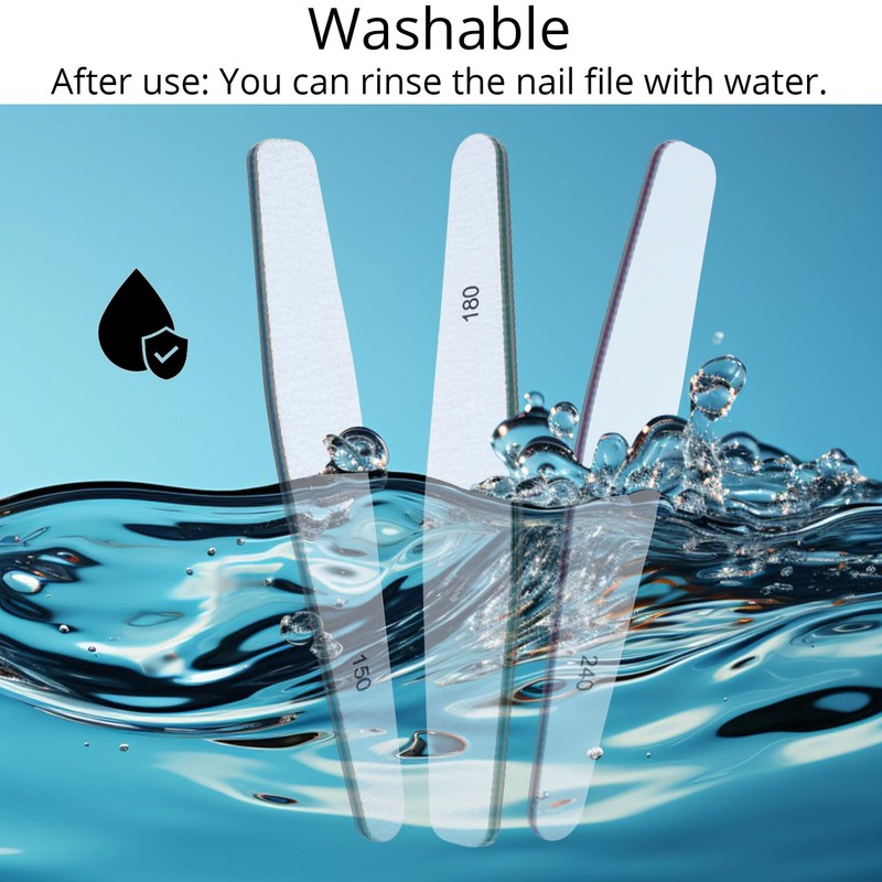 Nail Files, Professional Nail Files 150/180/240 Grit Nails File Set