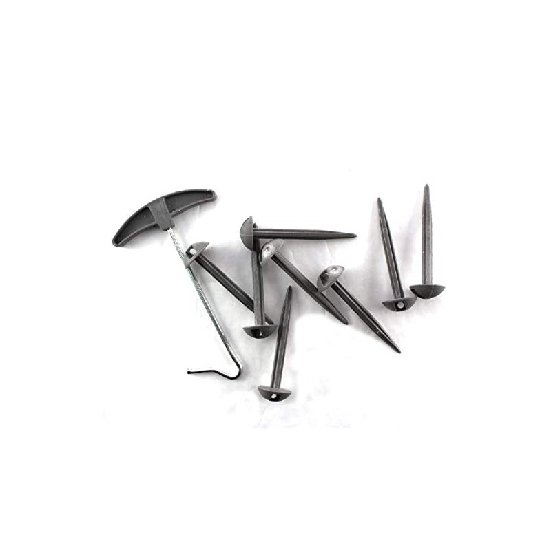 8 Tent Peg & Extractor Set - For Ground Sheets