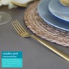 Argon Tableware Stainless Steel Dinner Forks - 19.5cm - Gold