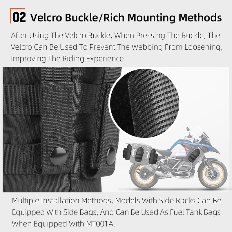 Rhinowalk Motorcycle Water Bottle Holder Bag Tactical Pouch with Drawstring