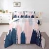 Feelyou Pink Navy Blue Graffiti Comforter Set for Girls Boys