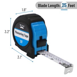 Mr. Pen- Tape Measure, 25-Foot, Light Blue, Steel Measuring Tape, Tape Measure with Fractions, Easy Read Tape Measure, Tape Measure 25 ft, Steel Tape Measure, Retractable Measuring Tape Retractable