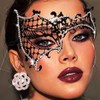 Yalice Rhinestone Masquerade Lace Masks for Women Lace Eye Mask