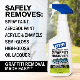 Motsenbocker's Lift Off 41101-6PK Spray Paint and Graffiti Remover – Removes Spray Paint, Acrylic, and Enamel – Safe for Wood, Metal, Concrete, Plastic – Water-Based Formula – 22 Fl Oz (Pack of 6)