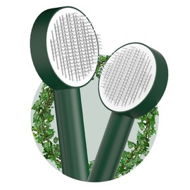 Awpland Deshedding Dog Brush, Green Dog Slicker Brush with Release Button, Self-Cleaning Dog Hair Brush for Gently Shedding and Grooming Short or Long Haired Cats/Dogs…