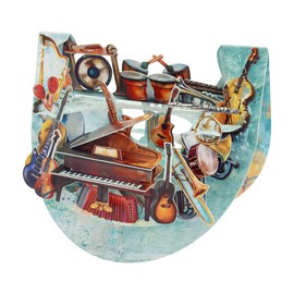 SANTORO Popnrock, 3D Pop Up Greeting Card - Music - For Him, For Her, For Musician, Birthday