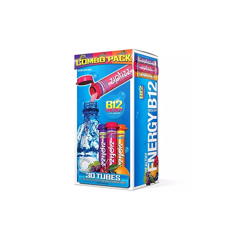 Zipfizz Energy Drink Mix, Electrolyte Hydration Powder with B12 and