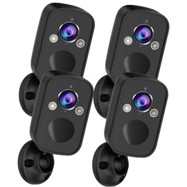 RICHCHO 4Pack Wireless Battery-Powered Security Camera Outdoor, 2K HD Resolution, Color Night Vision, 110° Viewing Angle, AI Motion Detection, 2-Way Talk, Cloud/SD Storage Support