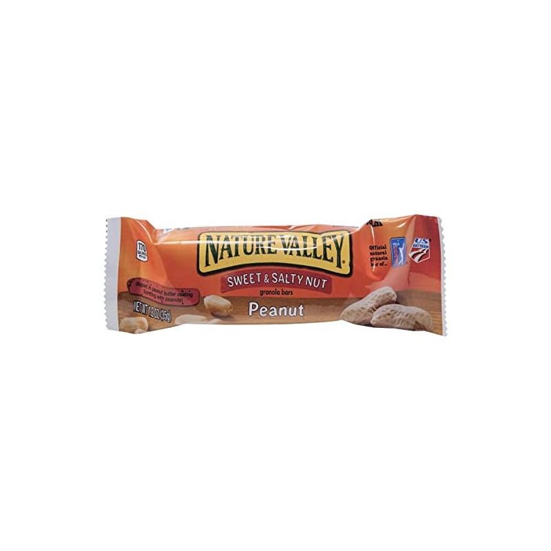 Nature Valley SN42067 Nut Granola Bars, Sweet/Salty, 1.2oz, 16/BX, Peanut