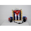 Rainbow Trading Flag and Boxing Gloves Combo Car Rear-View Mirror