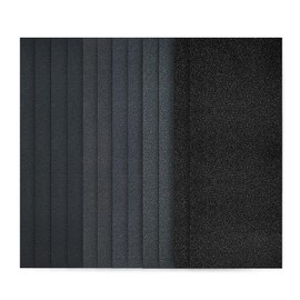 Sandpaper 80/180/320/400/600/800 2 Sheets Each 2 Sheets 12 Sheets Waterproof Paper Set, Paper File, 3.7 x 9.1 inches (93 x 230 mm), DIY Sandpaper for Carpentry, Car, Furniture, Polishing