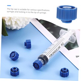 CHILDWEET 100pcs Syringe Tip Caps Fine Tip Syringe Stopper Luer Lock Cover Professional Caps for Liquid Sealing