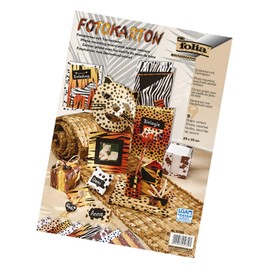 folia 5789 - Fotokarton mit Tierfellmotiven, ca. 25 x 35 cm, 9 Bögen sortiert - zum Basteln und kreativen Gestalten von Karten, Fensterbildern und für Scrapbooking