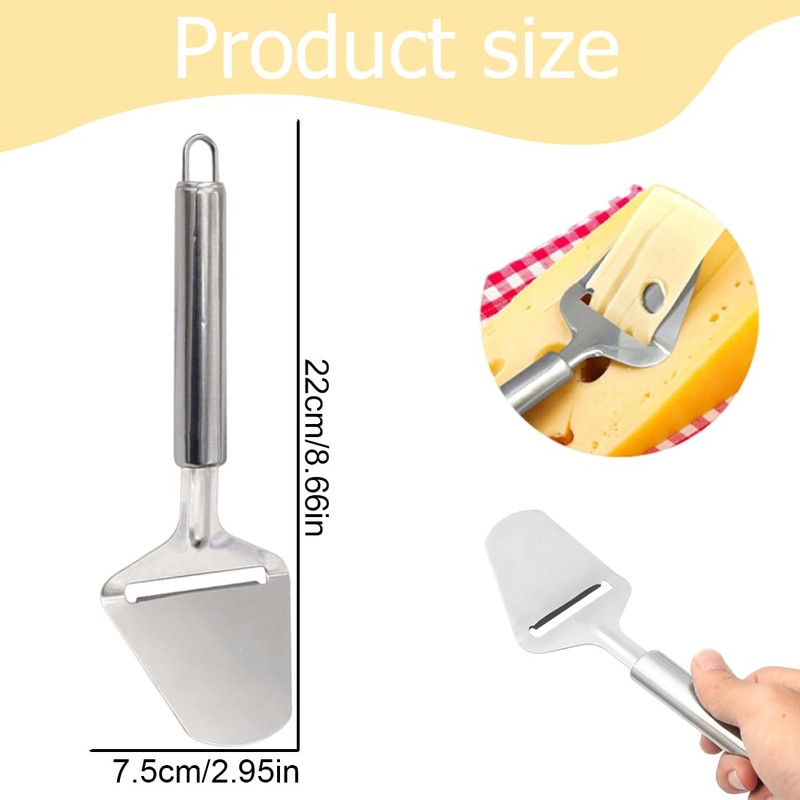 AOEVUIR Classic Line Cheese Slicer, Cheese Cutter, Polished Stainless Steel,